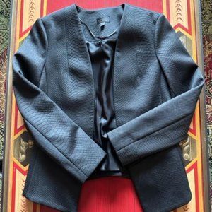 Trendy Cropped Snakeskin Style Topshop Blazer